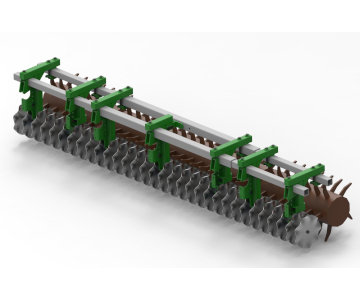 Single row of wave disc for an existing cultivator
